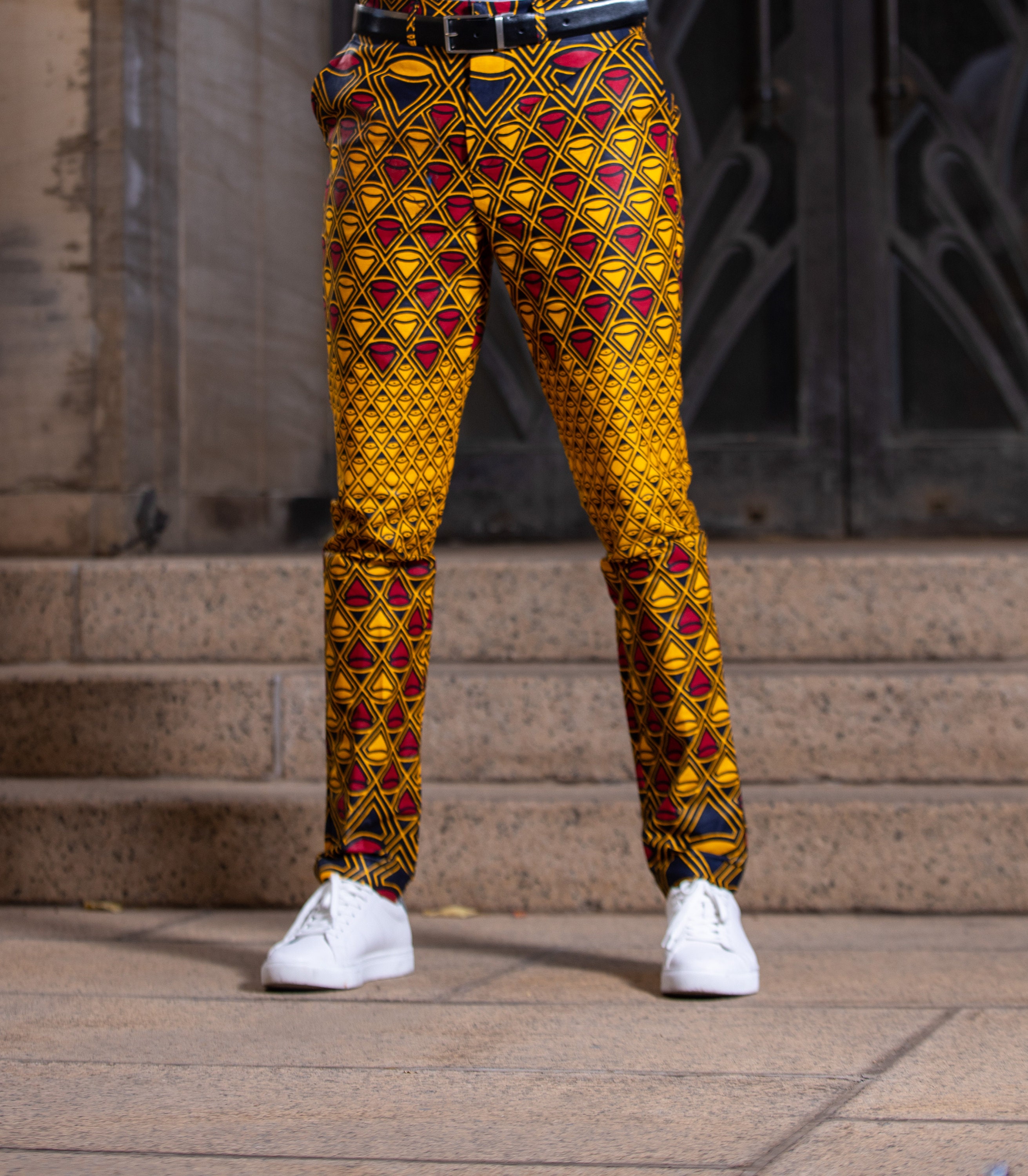 African Print Slim Fit Mens Pants LIMPOPO photo