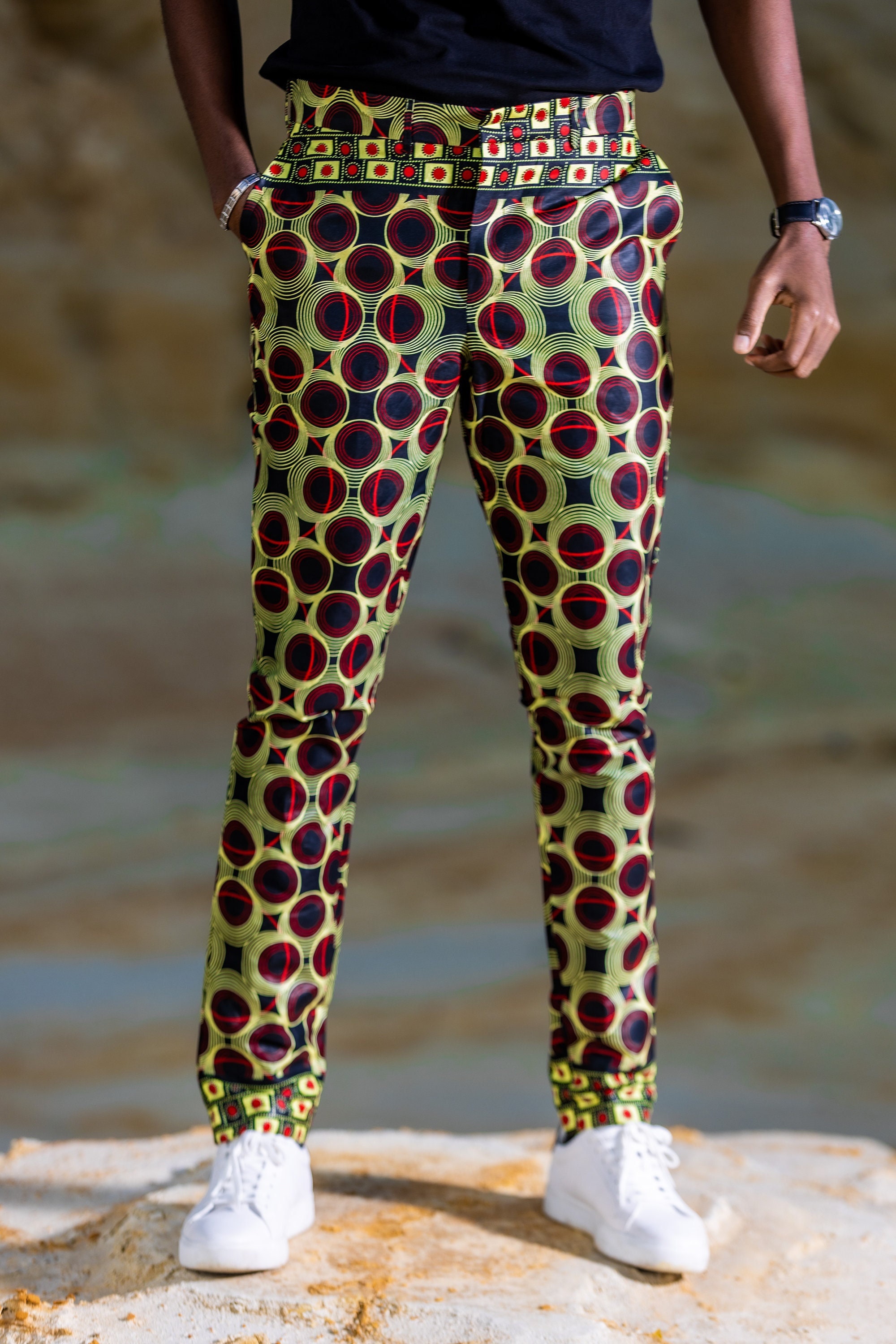 African Print Slim Fit Mens Pants SOWETO - Etsy