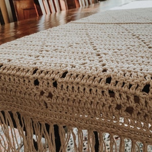 CROCHET PATTERN Lattice Table Runner by Fiction Fibers, Beginner Crochet Digital Pattern image 3