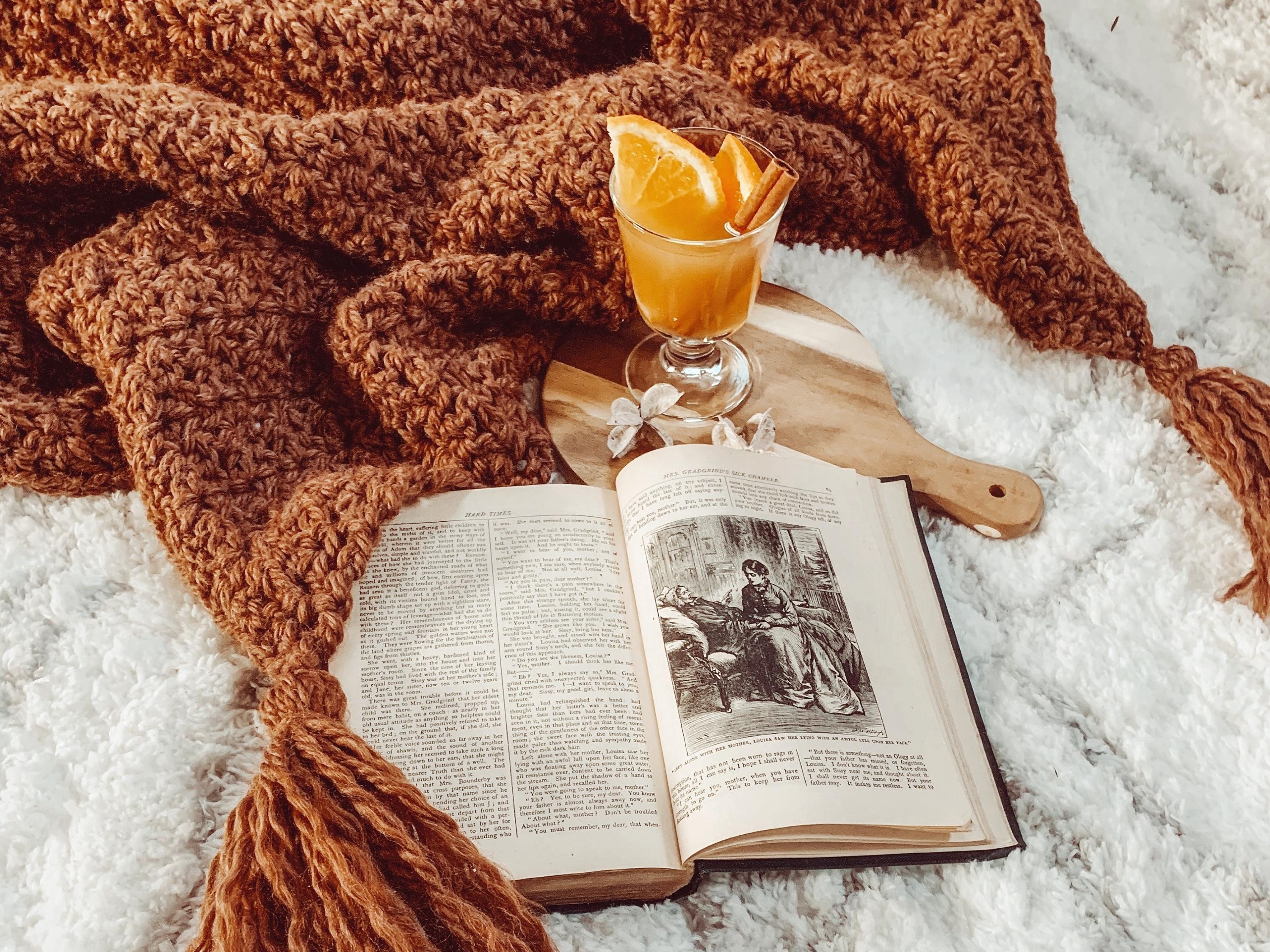 CROCHET PATTERN Spiced Cider Throw Blanket by Fiction - Etsy Ireland