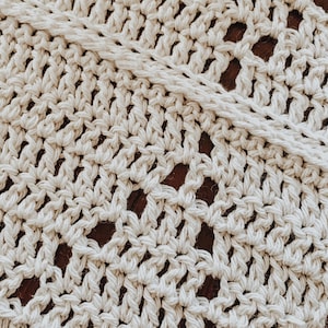 CROCHET PATTERN Lattice Table Runner by Fiction Fibers, Beginner Crochet Digital Pattern image 5