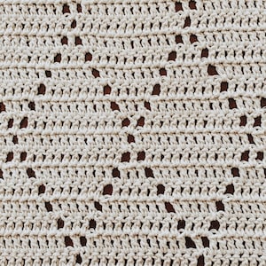 CROCHET PATTERN Lattice Table Runner by Fiction Fibers, Beginner Crochet Digital Pattern image 6