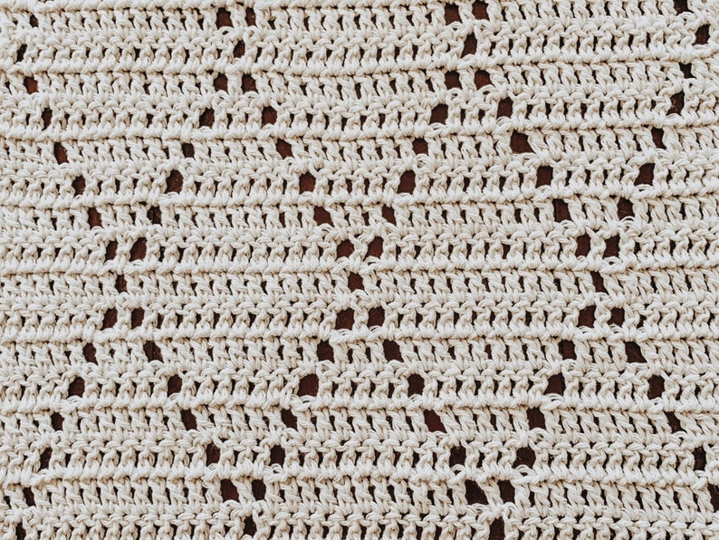 CROCHET PATTERN Lattice Table Runner by Fiction Fibers, Beginner Crochet Digital Pattern image 6