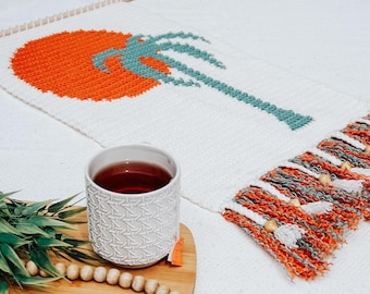 CROCHET PATTERN ⨯ Summer Vibes Tapestry by Fiction + Fibers, Beginner Crochet Digital Pattern