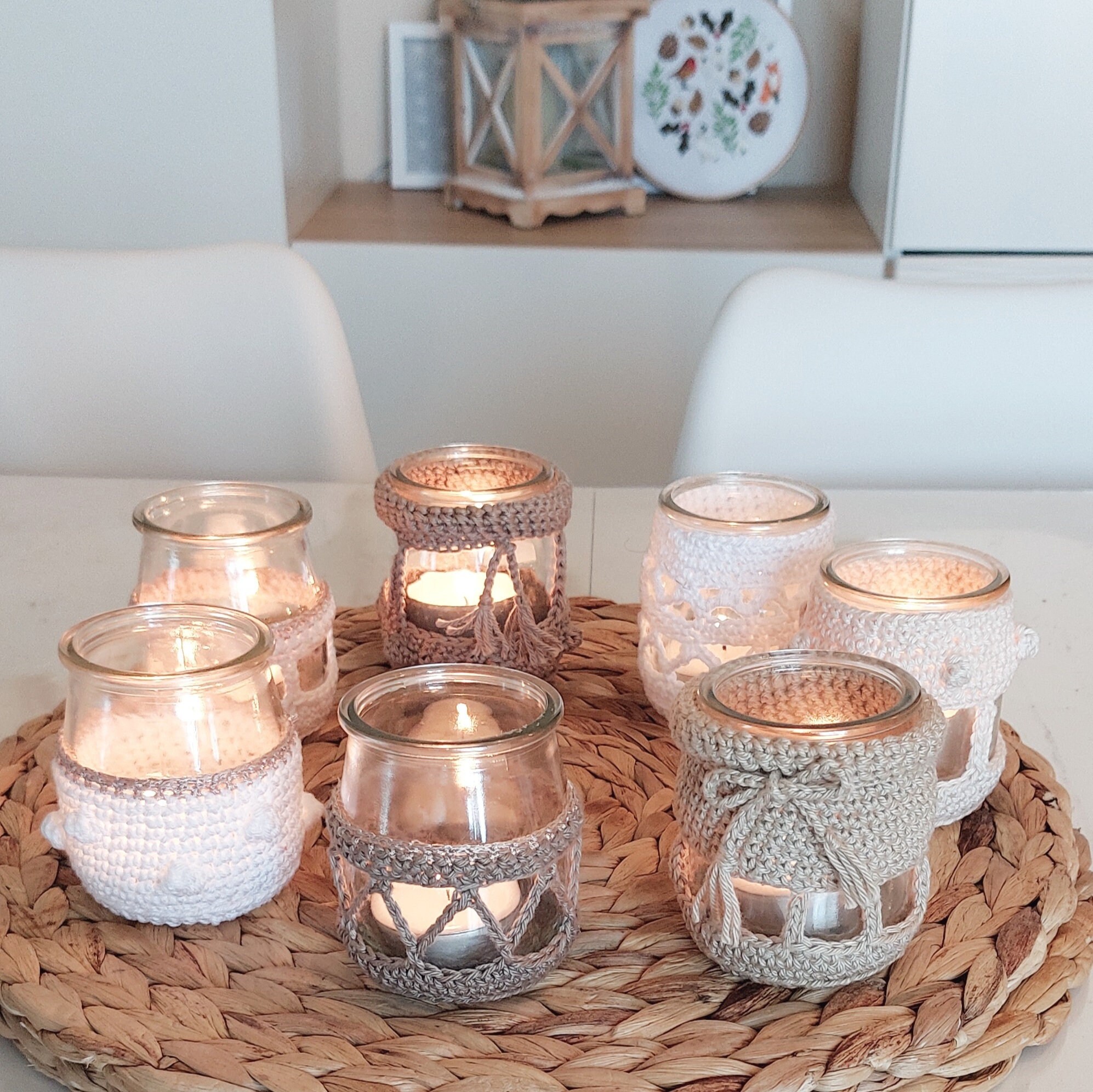 Photophore Décoration Au Crochet