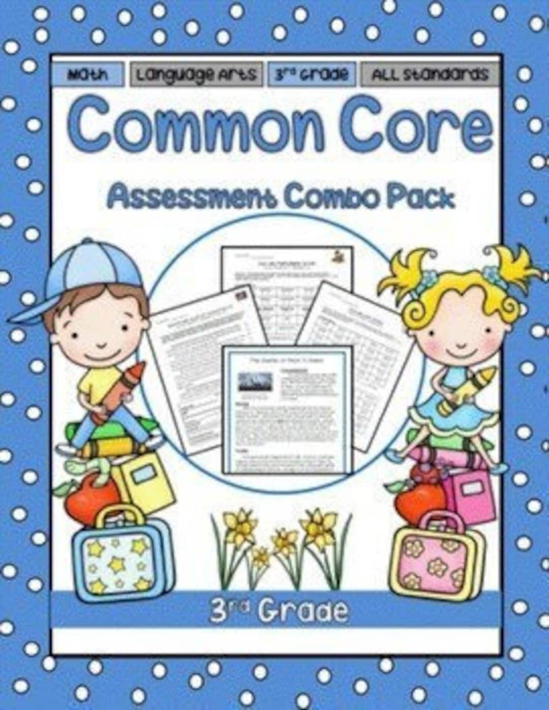3rd Grade Language Arts & Math Assessment Bundle: Homeschool Classroom ...