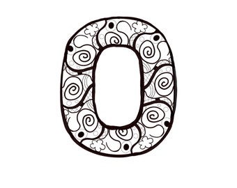 letter o printable instant download coloring page etsy