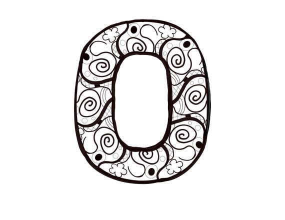 letter o printable instant download coloring page etsy
