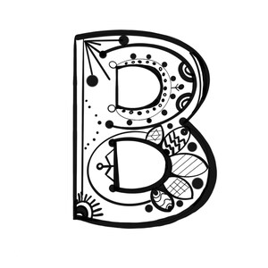 Letter B-printable Instant Download Coloring Page - Etsy