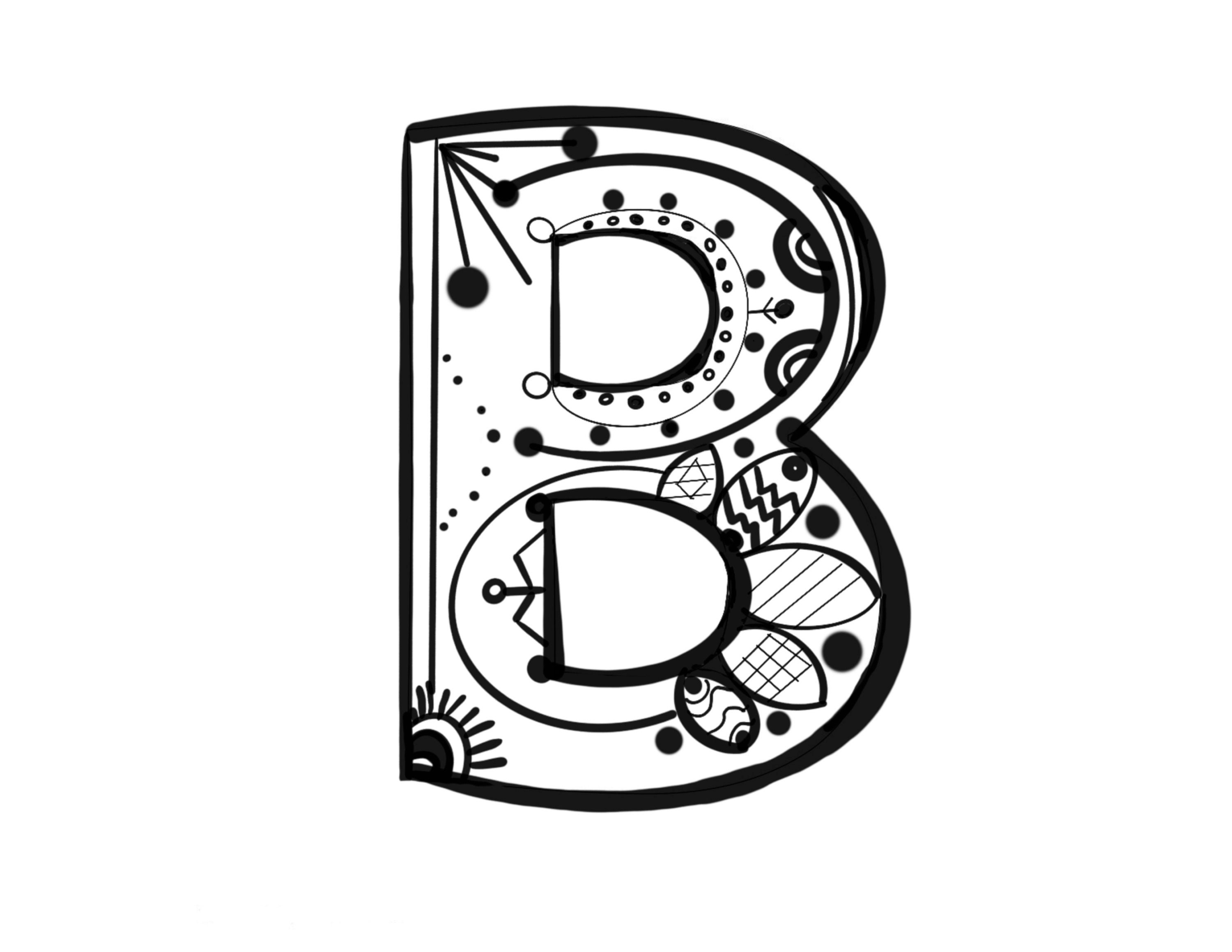 Letter B-printable Instant Download Coloring Page - Etsy