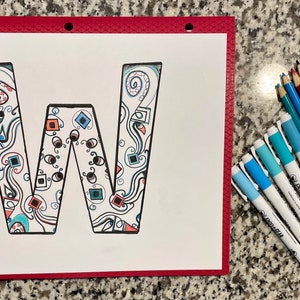 Letter W-printable Instant Download Coloring Page - Etsy