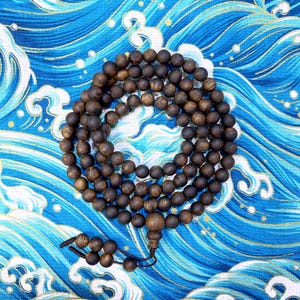 Purple Kyara 7mm Mala Bracelet | 100% Naturally Cultivated | Kynam Kinam Oud Agarwood | China Maoming | 23 Grams