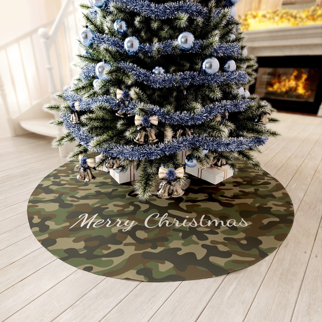 Old School Camo Round Tree Skirt/hunter's Christmas Tree Skirt