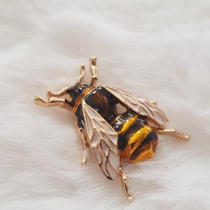 broche abeille-bijou insecte volant bee-broche dorée-broche originale-bijou abeille-broche pour femmes-bijou pour femmes-broche insecte image 5
