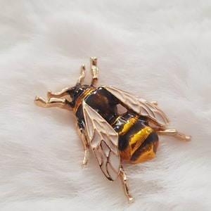 Bienenbrosche-fliegender Insektenschmuck Biene-goldene Brosche-Originalbrosche-Bienenschmuck-Brosche für Frauen-Schmuck für Frauen-Insektenbrosche Bild 5