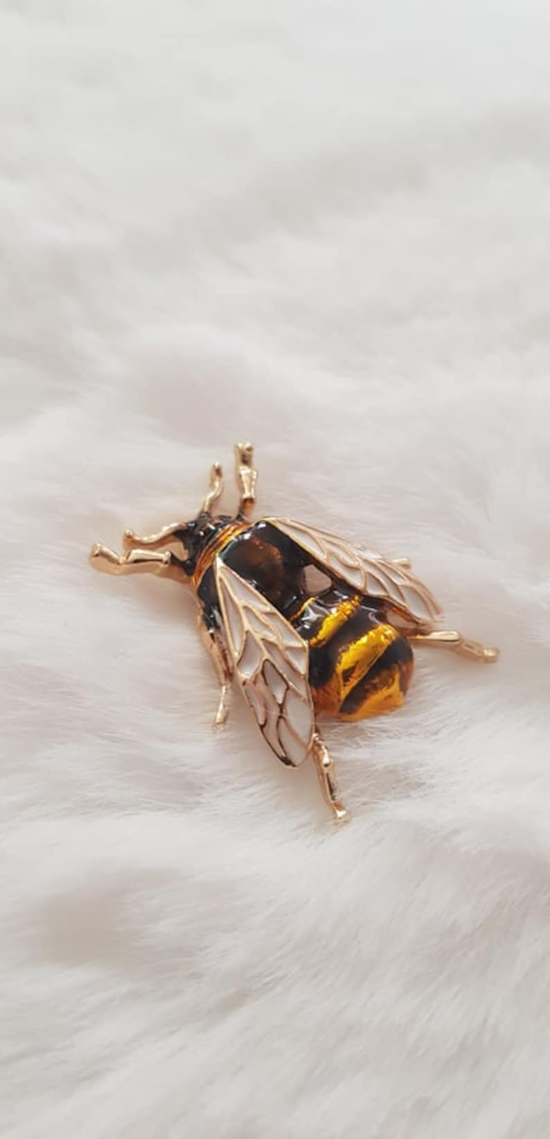 Bienenbrosche-fliegender Insektenschmuck Biene-goldene Brosche-Originalbrosche-Bienenschmuck-Brosche für Frauen-Schmuck für Frauen-Insektenbrosche Bild 5