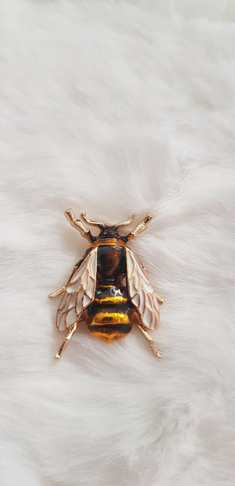 broche abeille-bijou insecte volant bee-broche dorée-broche originale-bijou abeille-broche pour femmes-bijou pour femmes-broche insecte image 6