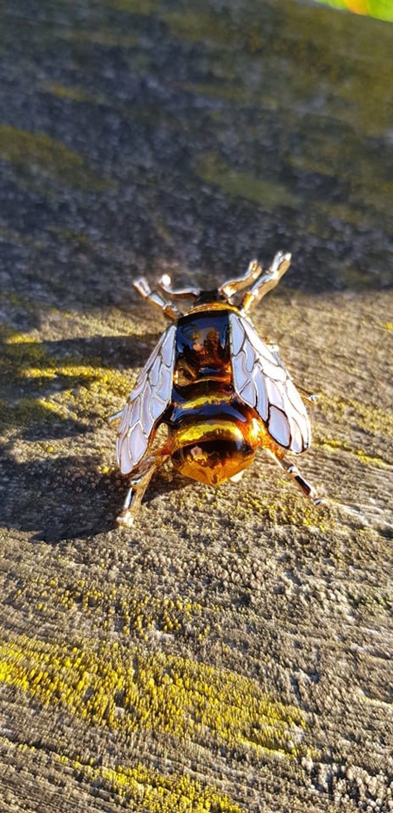 Bienenbrosche-fliegender Insektenschmuck Biene-goldene Brosche-Originalbrosche-Bienenschmuck-Brosche für Frauen-Schmuck für Frauen-Insektenbrosche Bild 2