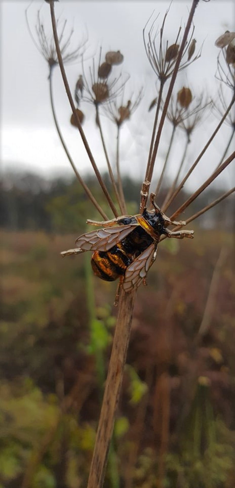 Bienenbrosche-fliegender Insektenschmuck Biene-goldene Brosche-Originalbrosche-Bienenschmuck-Brosche für Frauen-Schmuck für Frauen-Insektenbrosche Bild 4