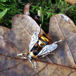 Bienenbrosche-fliegender Insektenschmuck Biene-goldene Brosche-Originalbrosche-Bienenschmuck-Brosche für Frauen-Schmuck für Frauen-Insektenbrosche Bild 3