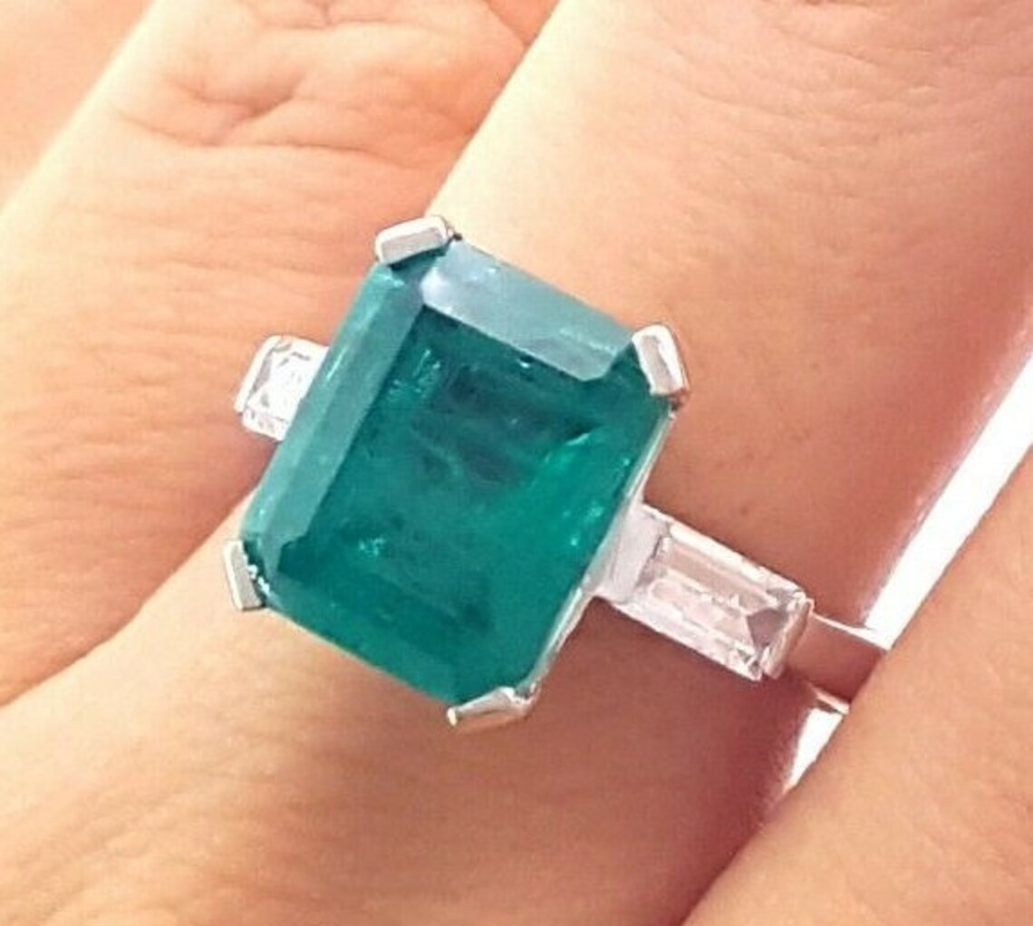 Emerald Ring Raw Natural Emerald Ring Emerald Ring for Etsy