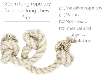 Extra Large Dog Toy// Hemp Rope Dog Toy, Big Dog Toy, Natural Dog Toy, Tuggy Toy,Chew Toy,Tug Of War Toy, Strong Dog Toy