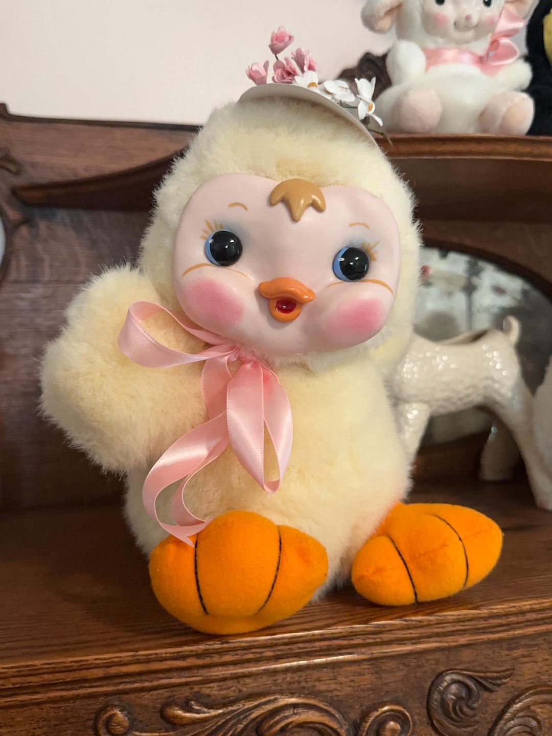 Rushton Inspired Duck Art Doll: Handmade Polymer Clay Plush