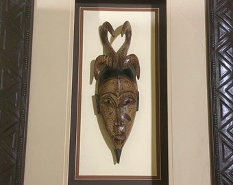 African Mask Baule Wood Mask - Ivory Coast