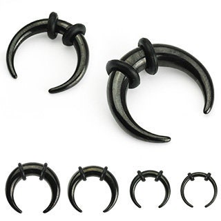 TheCheshireCat Pincher Tapers Black Titanium Anodized Over Surgical Steel 1 Pair 