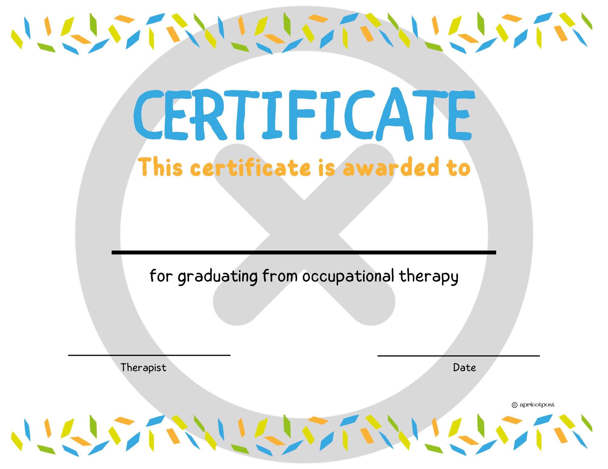 OT Graduation Certificate Pediatrics Etsy OT Graduation Certificate Pediatrics Etsy