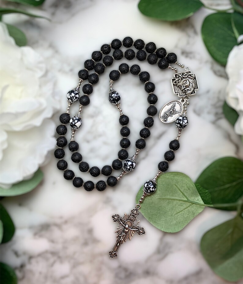 Lava Stone Dedication and rosary howlite Max 69% OFF