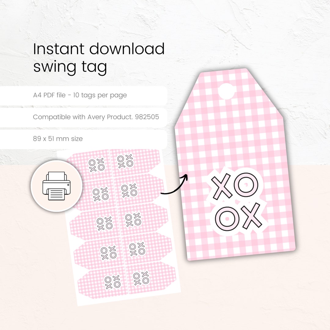 DIGITAL Mothers Day PRINTABLE Swing Tags 89 X 51 Mm Instant Download A4 ...