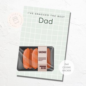 DIGITALE 'Vatertag' Cookie Backing Karte | 6 x 4 | Einseitiges Design | Sofortiger Download | Ich habe den besten Papa erwischt