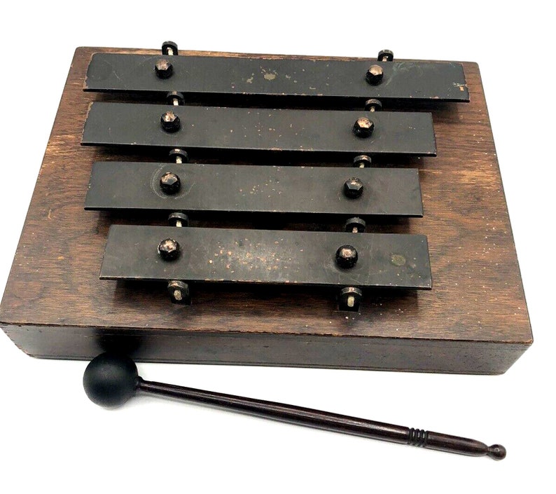 Antique DEAGAN Railroad Car Dinner Chimes Xylophone W Mallet Latest