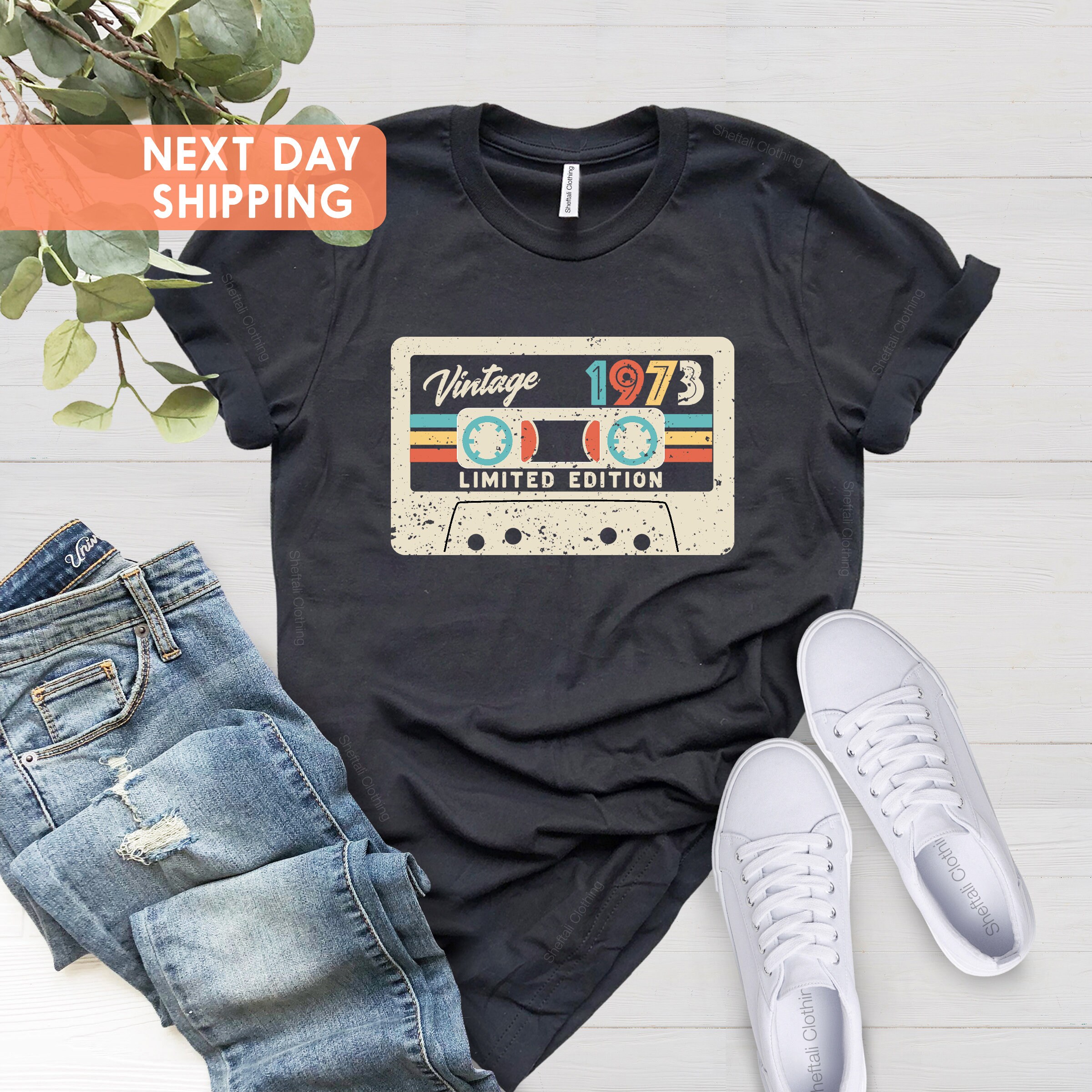 Discover 50th Birthday Shirt, Vintage 1973 Limited Edition Cassette T-Shirt