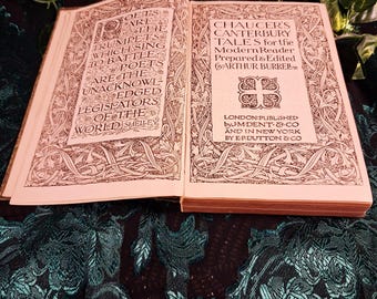 Antique 1910 The Canterbury Tales by Geoffrey Chaucer, Classic Literature