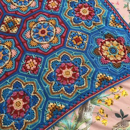 Persian Tiles Crochet Blanket Pattern & Yarn Pack: Marrakesh
