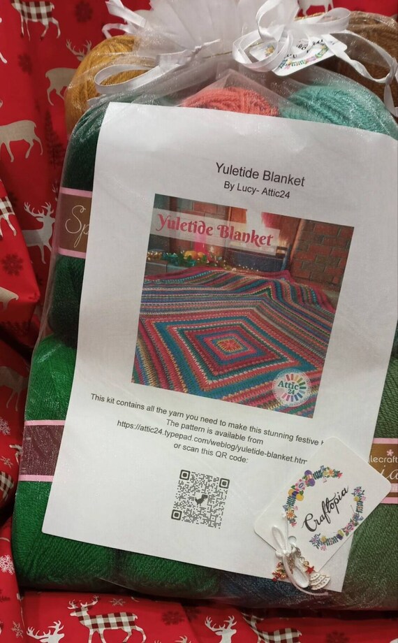 Yuletide Crochet Blanket by Attic 24 Yarn Pack Etsy UK