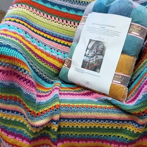 Spice of life yarn pack - all the yarn you need to make this colourful crochet blanket (pattern available separately)