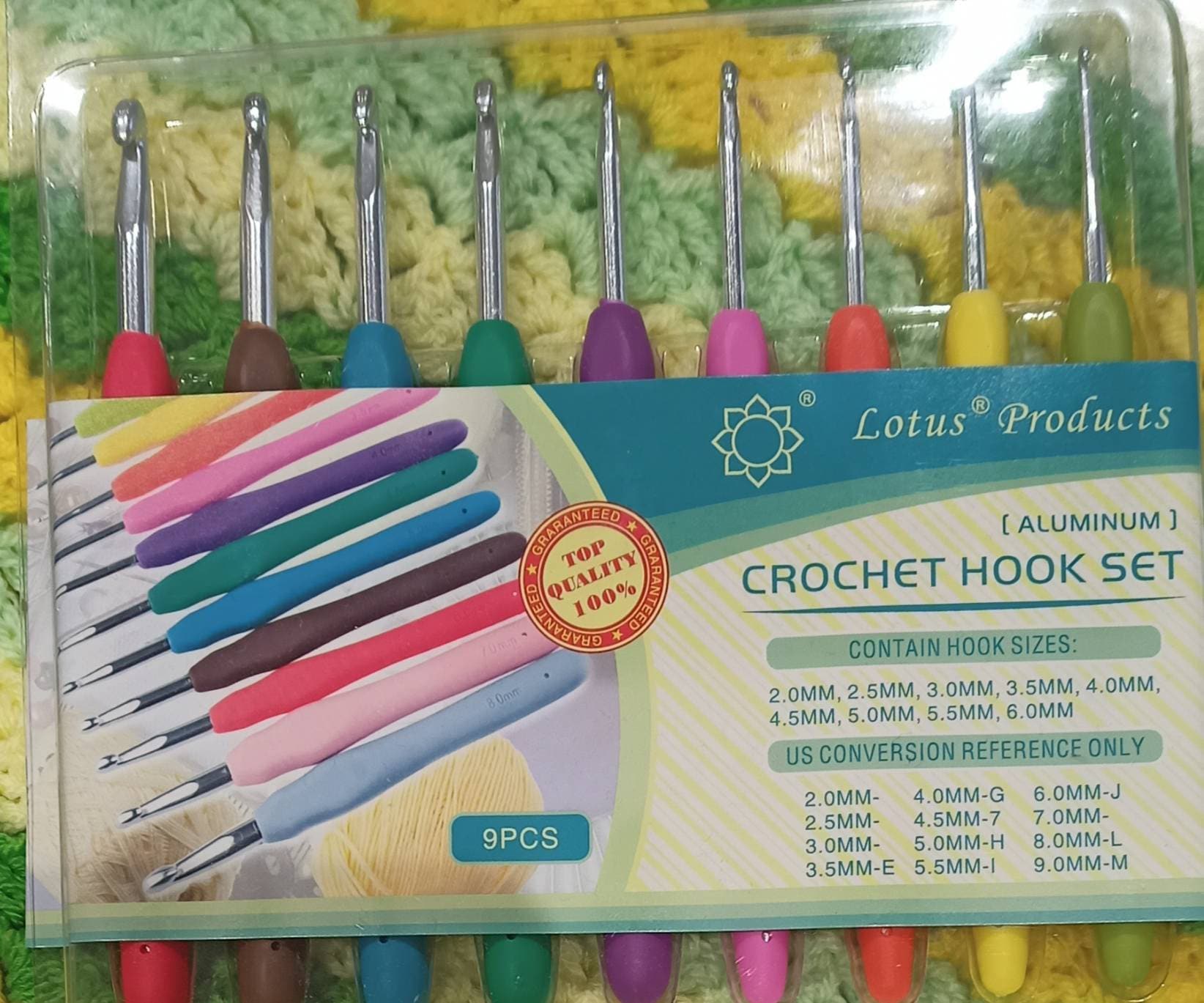 Set of 7 Rainbow Yarn Ball Crochet Hooks, Crochet Hook Set, Polymer Clay  Ergonomic Crochet Hooks 