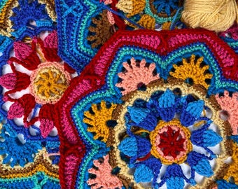 Persian Tiles Crochet Blanket Pattern & Yarn Pack: Marrakesh