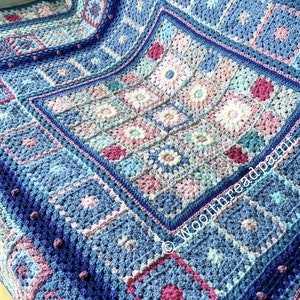 The Moody Blues crochet Blanket - Yarn Pack. This is all the yarn you need to make this beautiful crochet blanket from Woolthreadpaint.