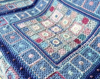 Moody Blues Crochet Blanket Yarn Pack - Woolthreadpaint