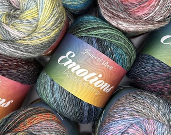 James C Brett Emotions DK Yarn, Colour Changing Acrylic, 150g Ball