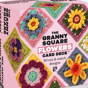 Baralho Grandma Square Flowers de Claire Montgomerie - O baralho oficial da Search Press. 50 designs divertidos e florais de Grandma Square.
