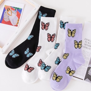 Butterfly Prints Ladies/Teen Socks