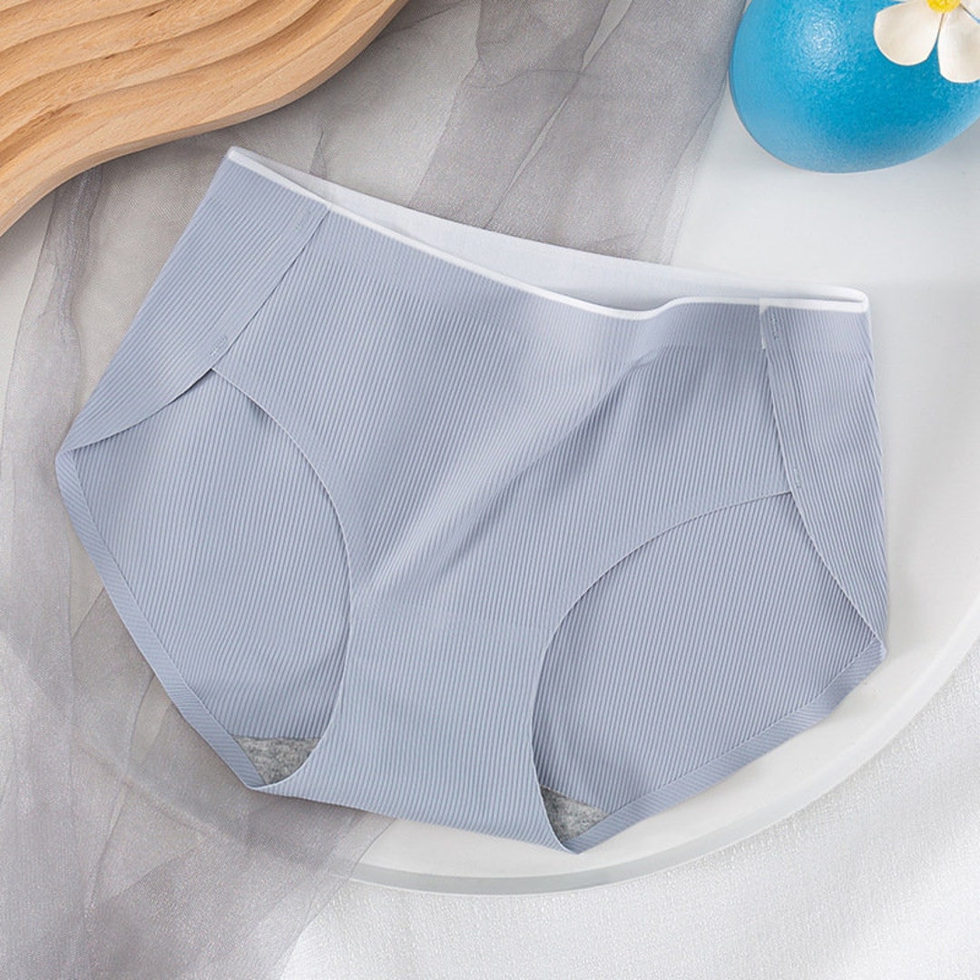 AEE Cotton Silk Seamless Mid Waist With Ribbon Underwear Panty For