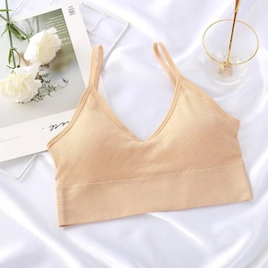 Wireless Bralette Ladies Comfy Bra  U Back Low Back Bra  Seamless Yoga Bra