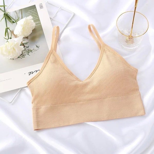 Soutien-gorge confortable sans fil pour femmes, dos en U, soutien-gorge de yoga sans couture