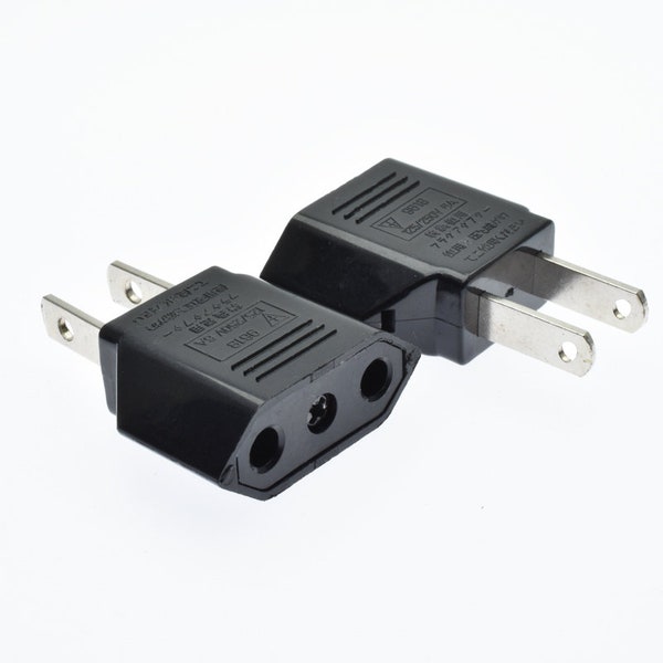 Plug Converter, Euro EU to US USA Plug Travel Charger Adapter Outlet Converter B85B